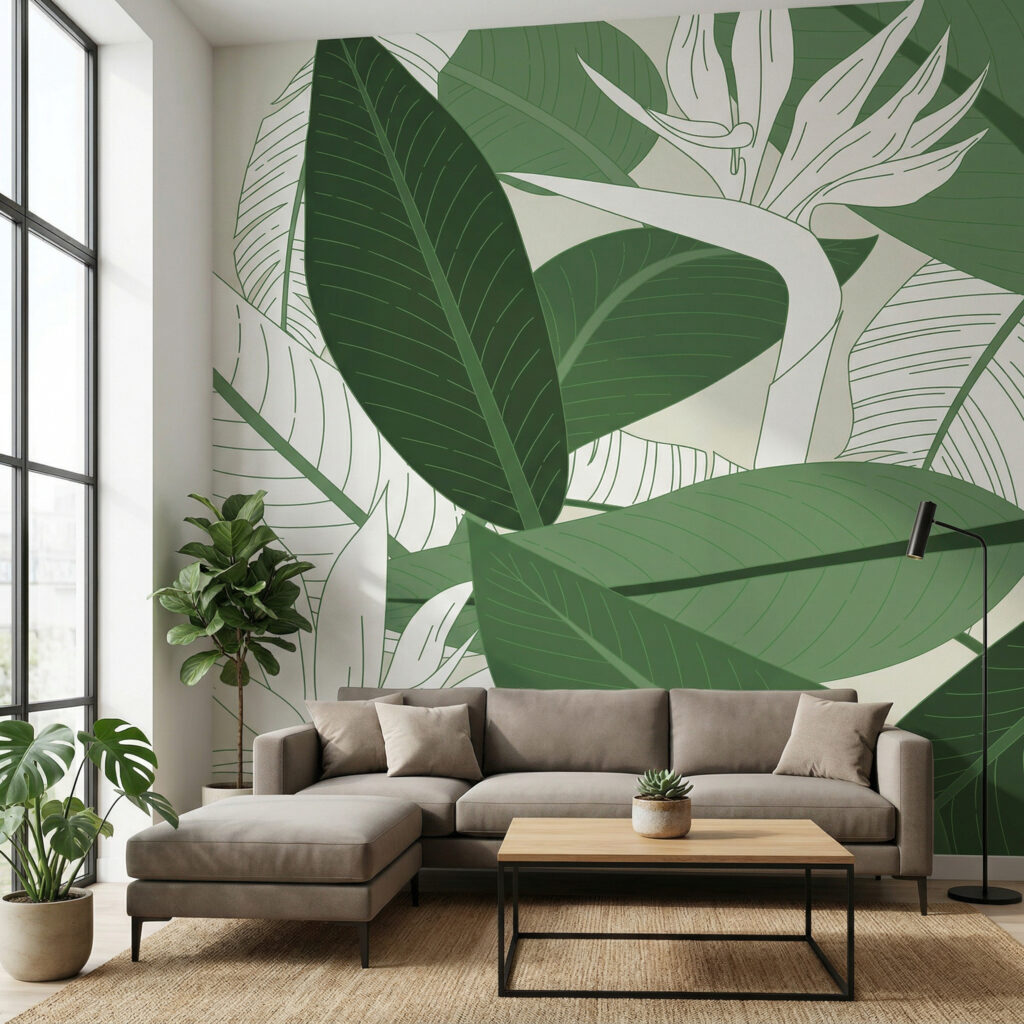 Mat tapete sa motivima prirode i tropske botanike